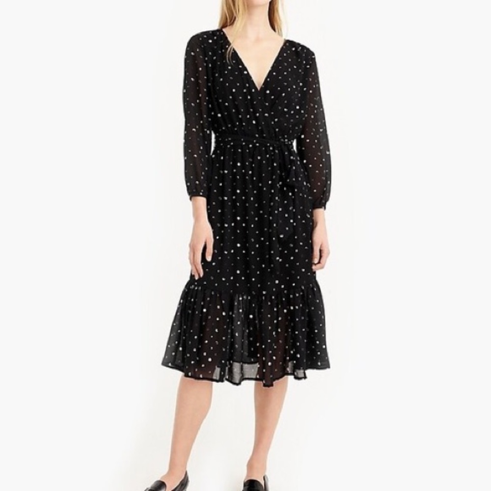 Point Sur wrap polka dot dress